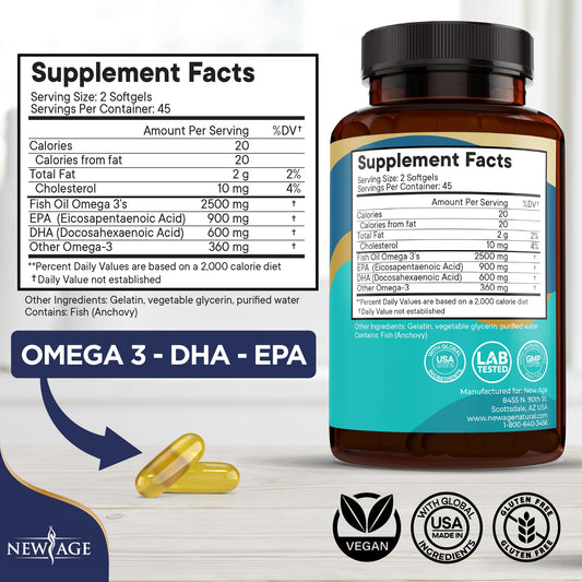 Label shows 900 mg EPA and 600 mg DHA per serving