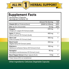 Lifestyle shot with herbal supplement and natural elements