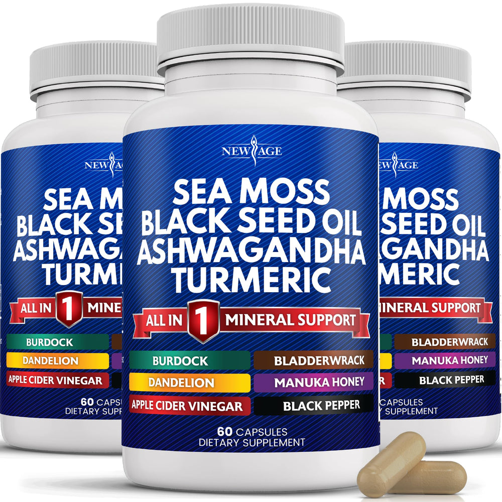 NEW AGE Silica Sea Moss bottle for daily wellness