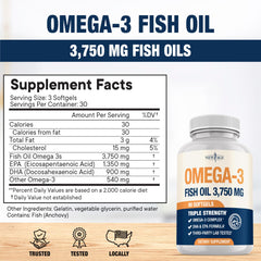 NEW AGE burpless Omega 3 softgels ready to swallow with minimal aftertaste