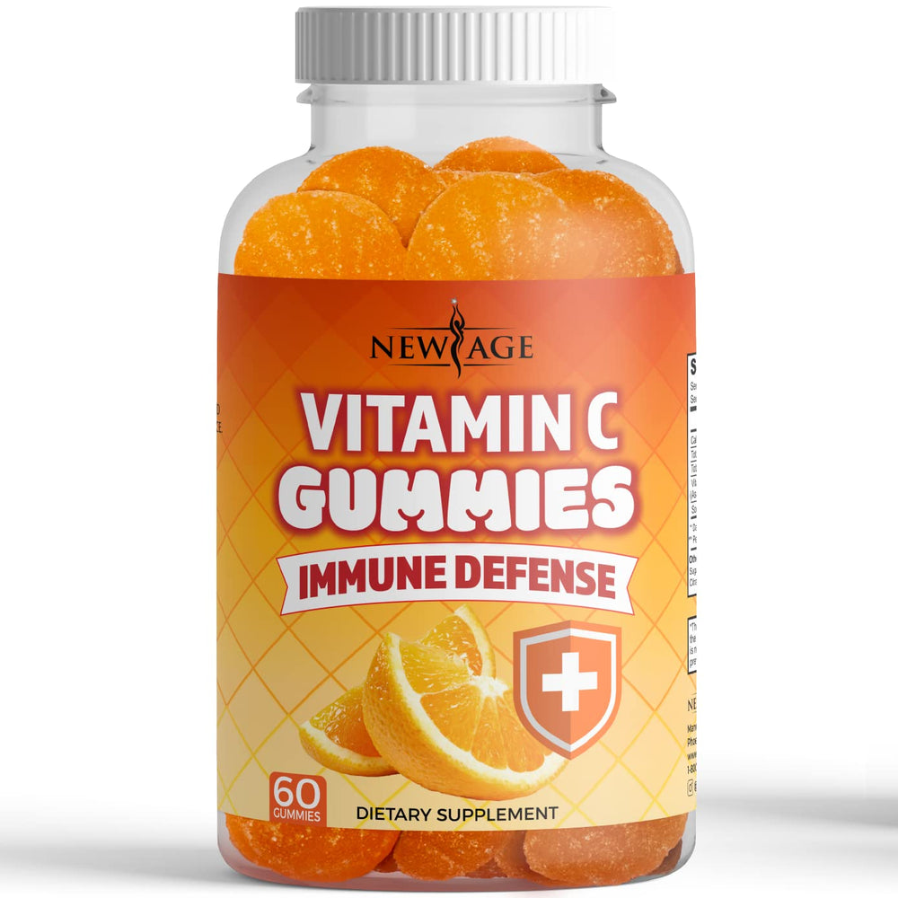 Bottle of New Age Vitamin C Gummies Orange – 60 gummies