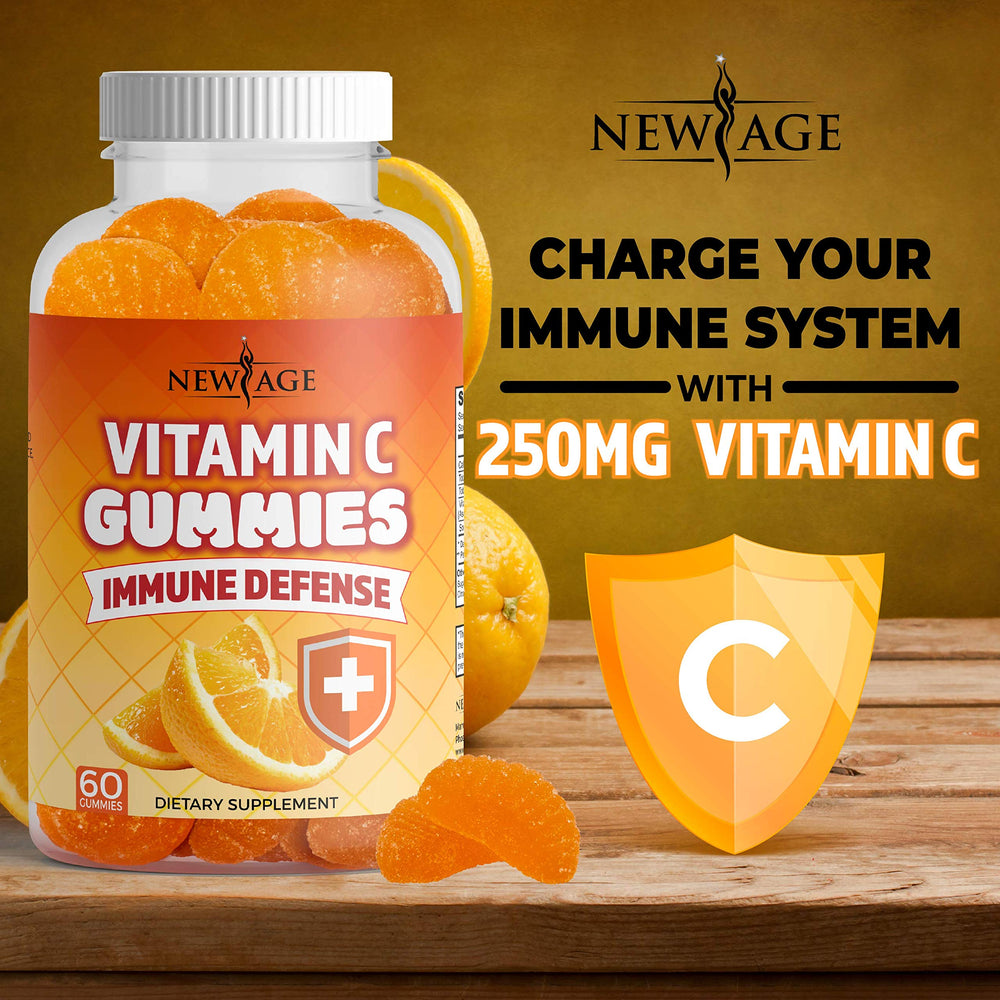Orange Vitamin C gummy texture and color