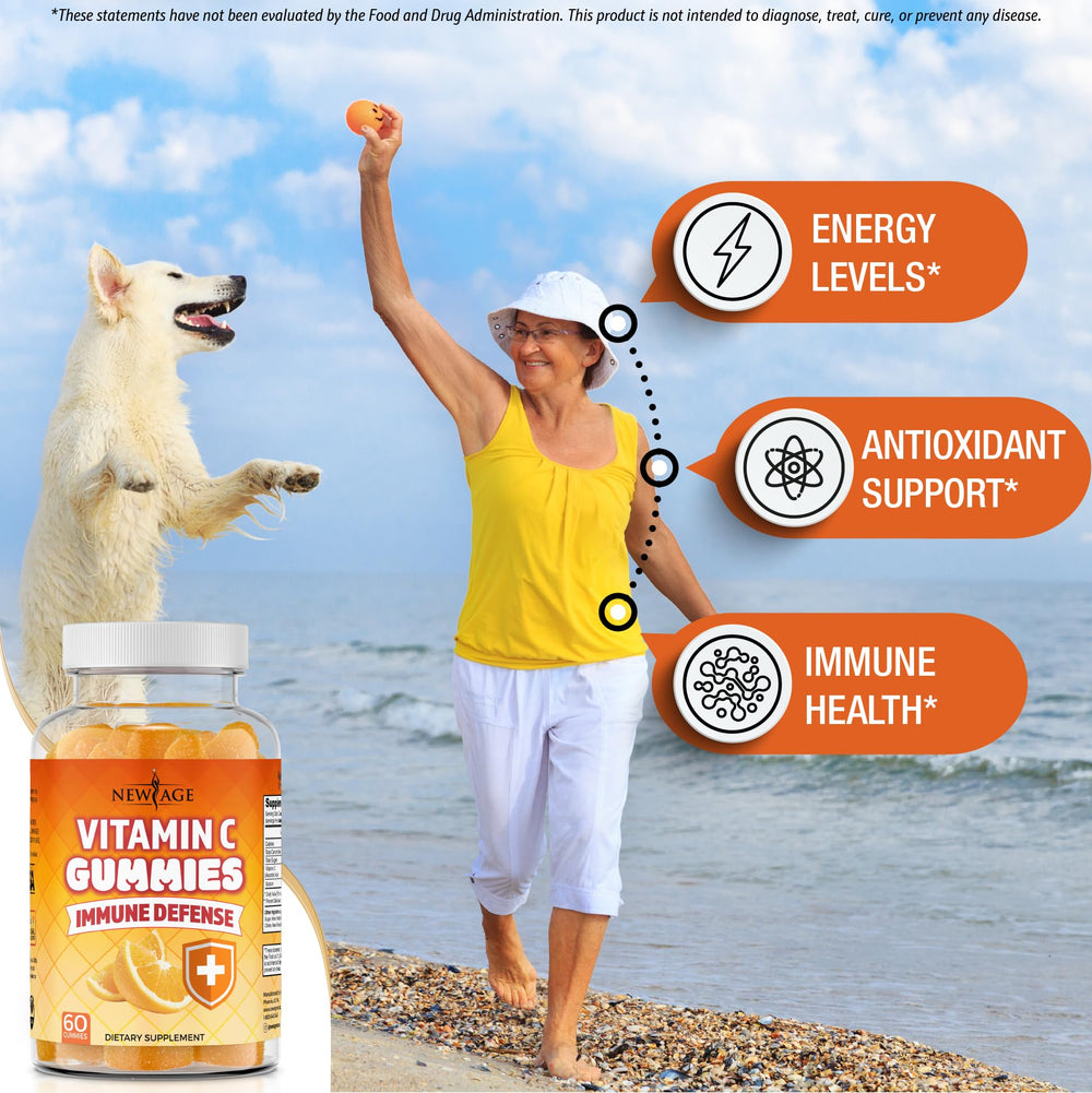 Nutrition label for New Age Vitamin C Gummies