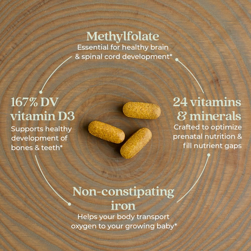 Ginger root and organic ingredients used in prenatal formula