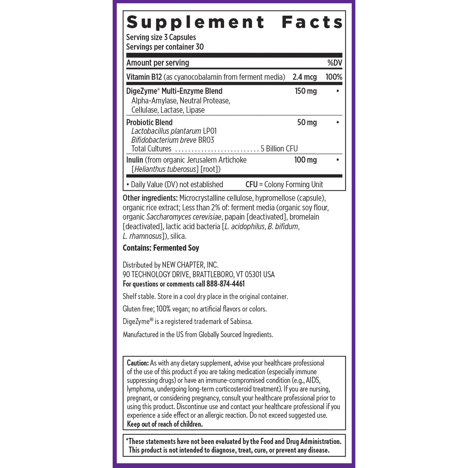 All-Flora enzyme complex ingredients list