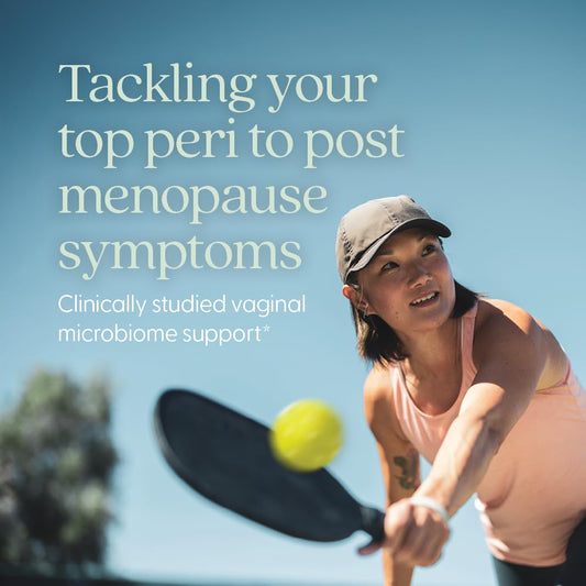 Label on the All-Flora Probiotic Menopause Balance bottle