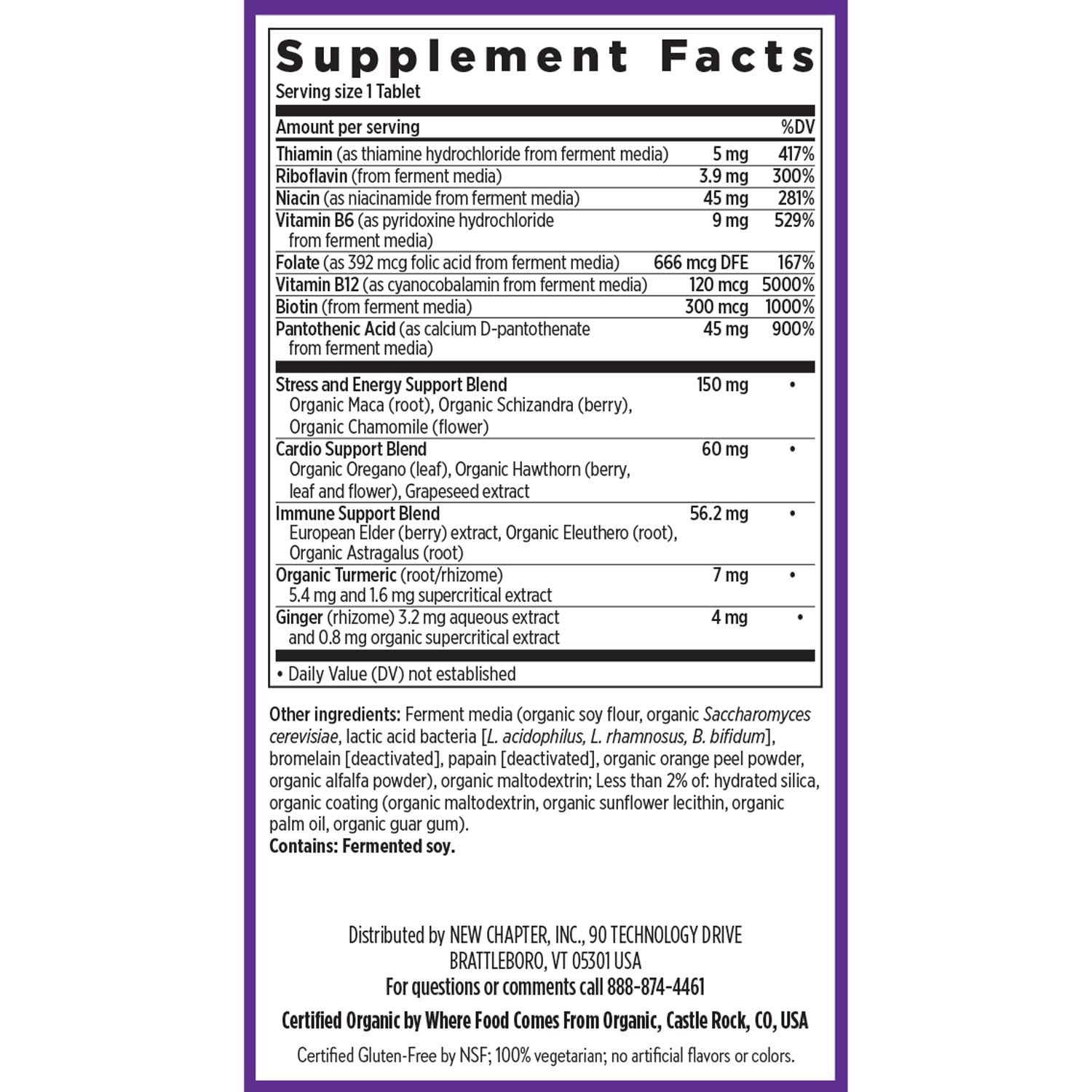 Herbal energy blend with organic turmeric and maca