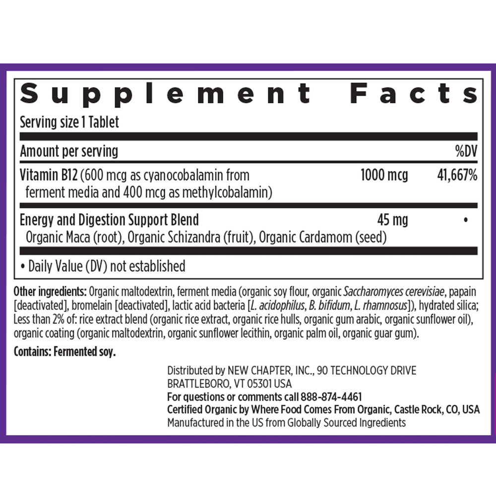 Vitamin B12 supporting healthy red blood cells and cellular energy