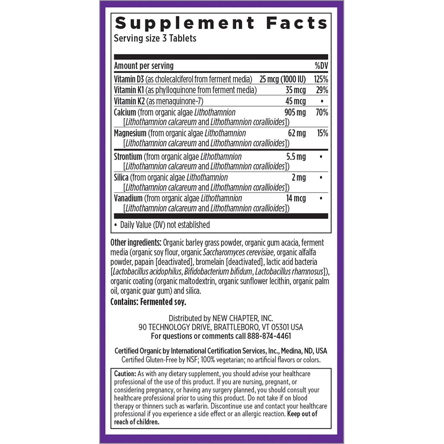 Magnesium and 70 whole-food trace minerals shown on label