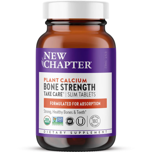 New Chapter Calcium Supplement bottle with 180-count packaging