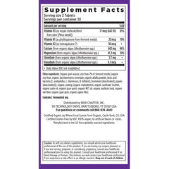 Close-up of label highlighting calcium and Vitamin D3