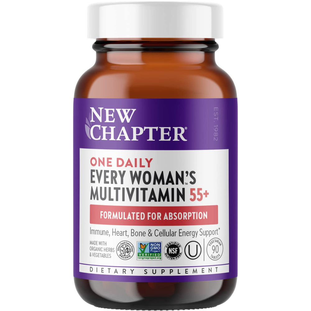 Bottle front of New Chapter Every Women's One Daily 55+ 90ct