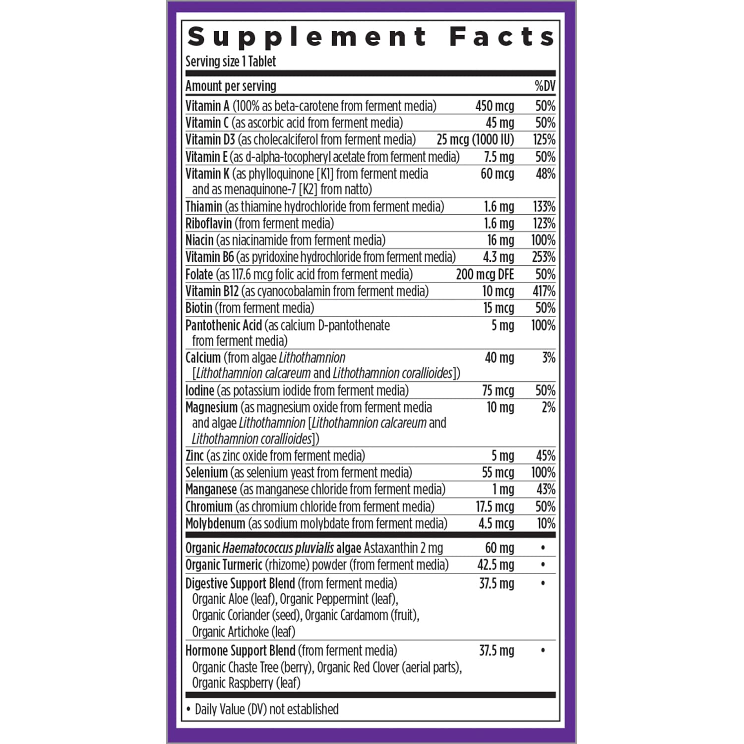 Fermented probiotics and whole-food blends in the multivitamin