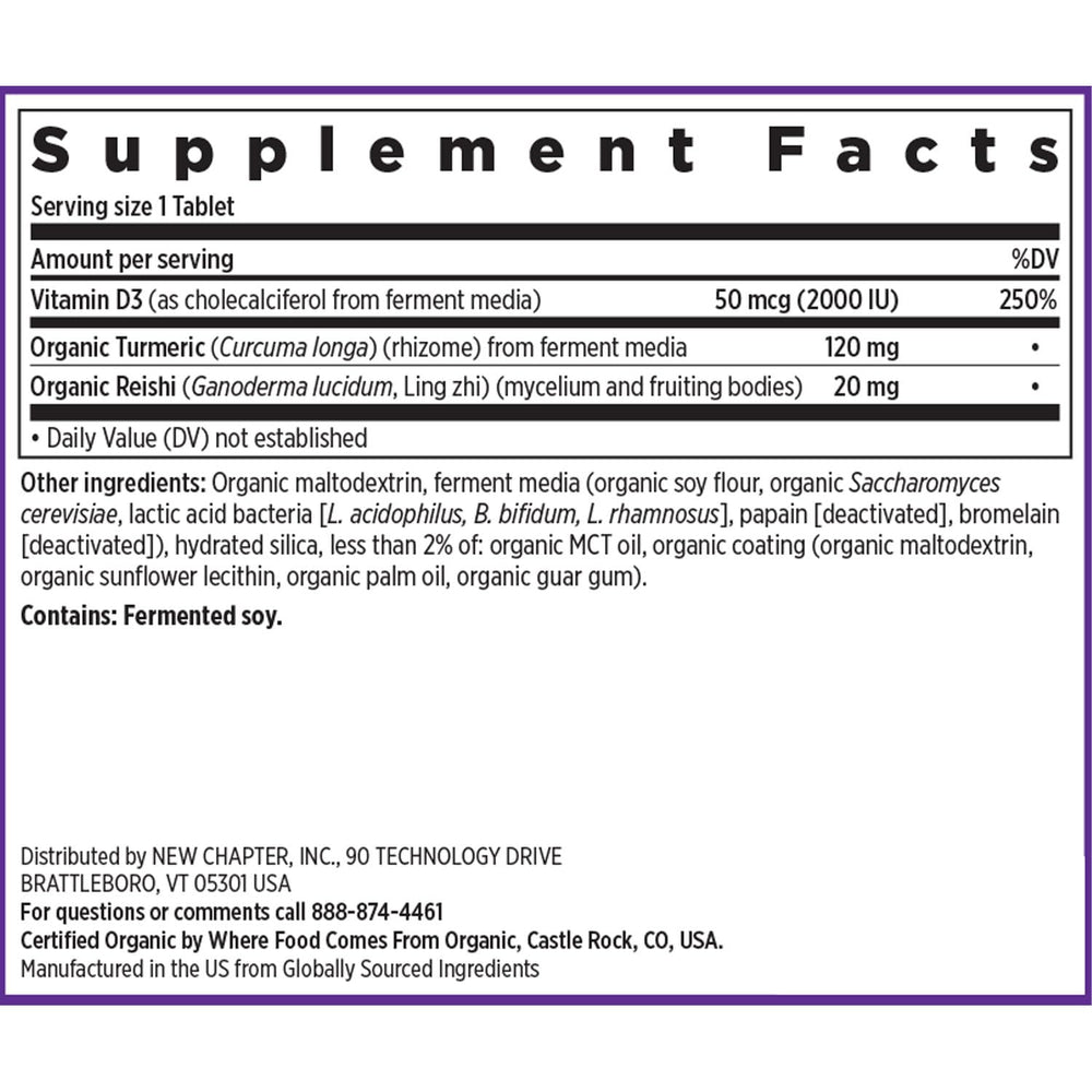 New Chapter Fermented Vitamin D3 2000 IU – Organic, ONE Daily with Tur ...