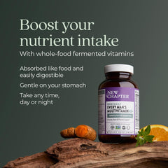 New Chapter 40+ packaging on a store shelf ready for daily use.