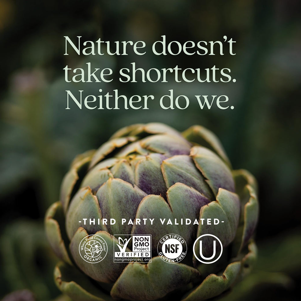 Organic vegetables and herbs on packaging