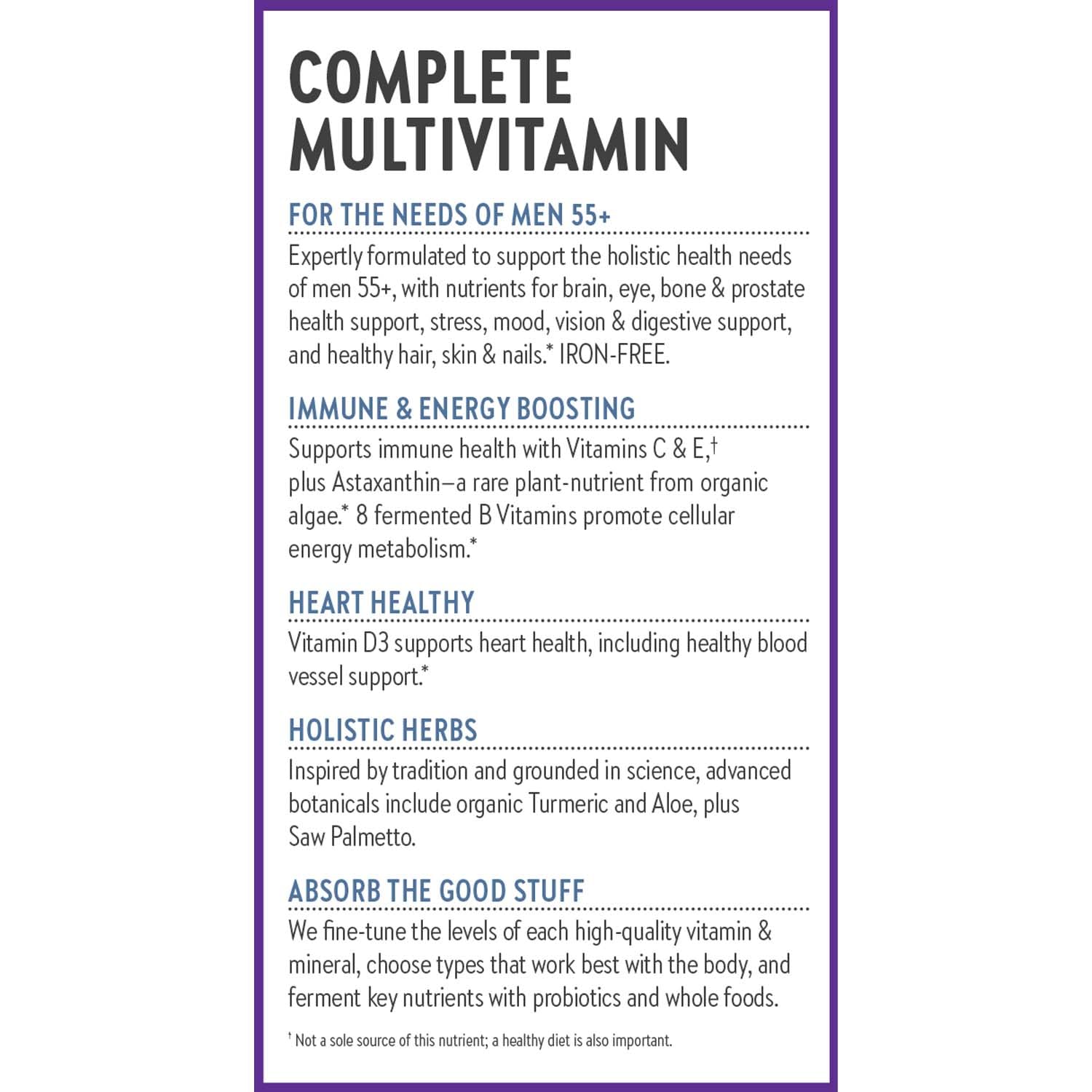 48-count bottle of New Chapter Men's Multivitamin 50+