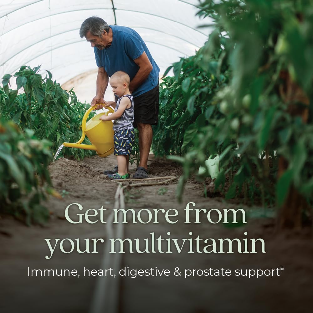 Close-up of 50+ men's multivitamin tablets