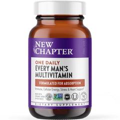 New Chapter Men's Multivitamin bottle for daily immune support and energy.