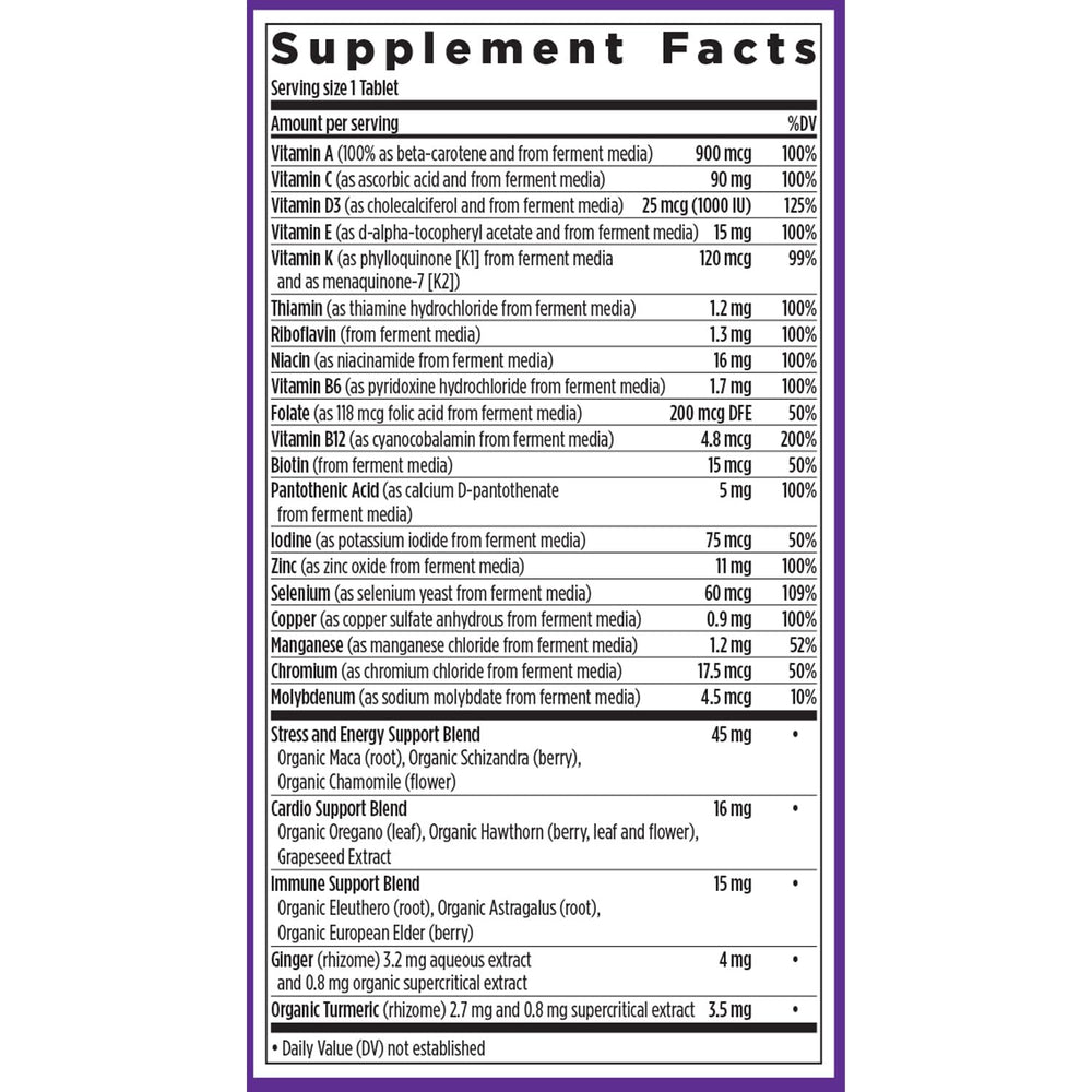 One daily multivitamin capsule – easy to digest