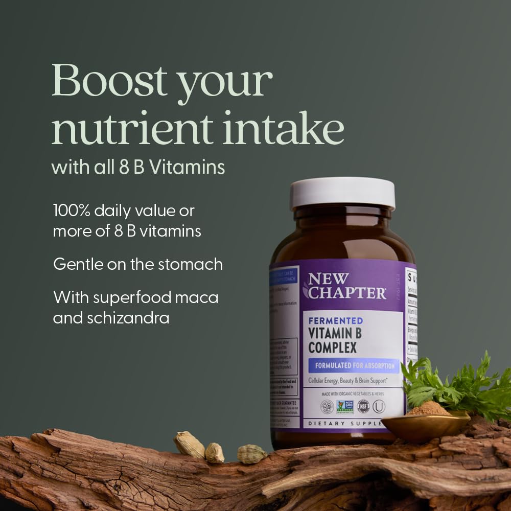 Side view of the New Chapter Vitamin B Complex bottle