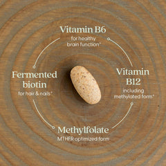 Vitamin B Complex capsules next to the bottle
