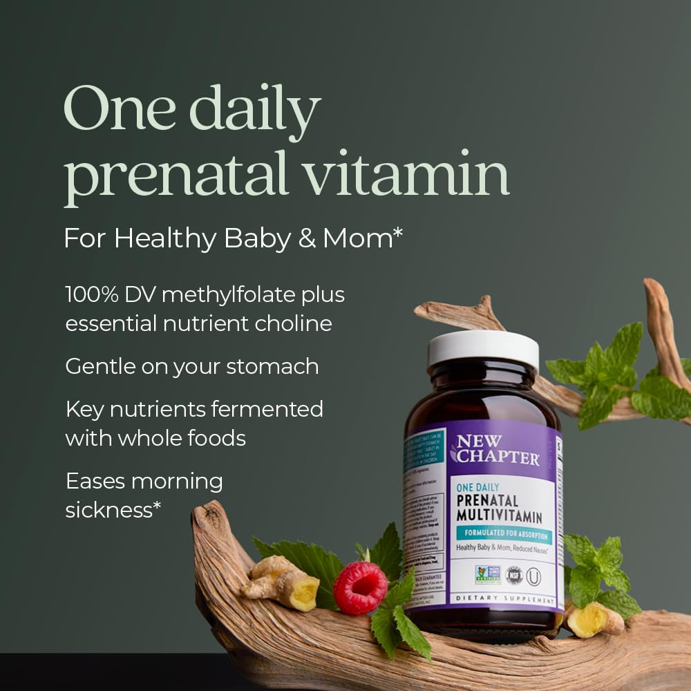New Chapter Prenatal gentle iron tablet with easy stomach tolerance.