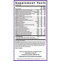 New Chapter Prenatal non-GMO and gluten-free certifications on label.