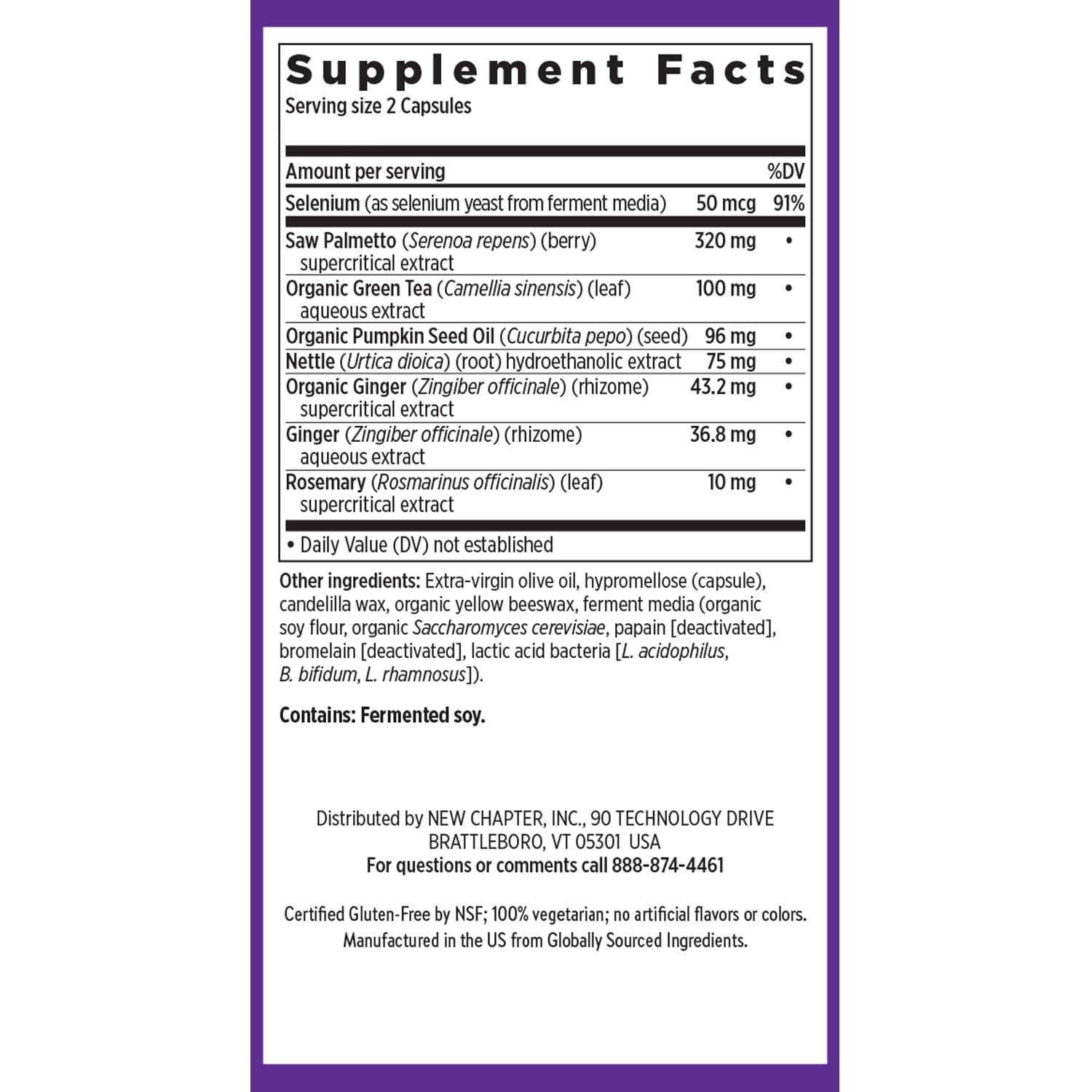 New Chapter Prostate 5LX pumpkin seed oil element for enriched nutrition