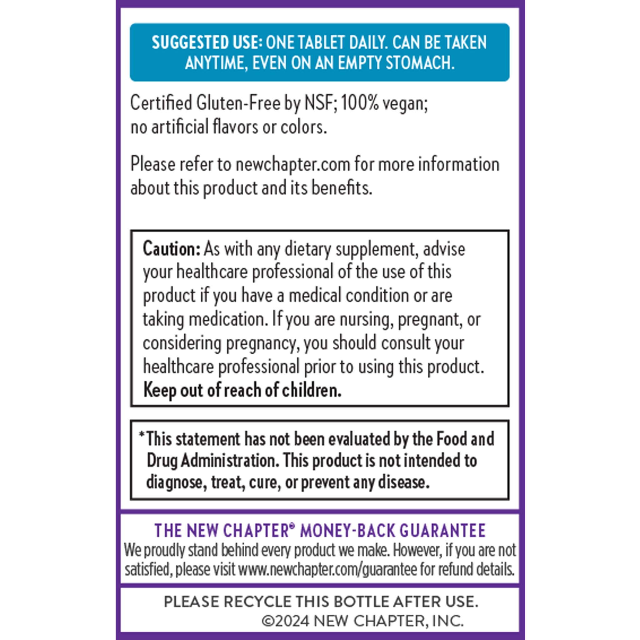 USDA Organic and vegan certifications on packaging