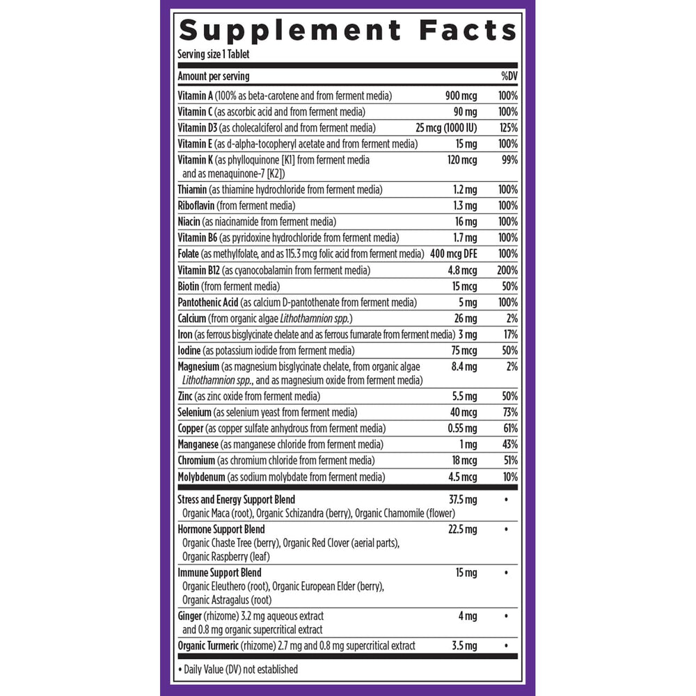 Fermented minerals and probiotics in New Chapter multivitamin
