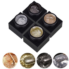 New Irven bottle-front shows four-color glitter gel for stylish DIY nails.