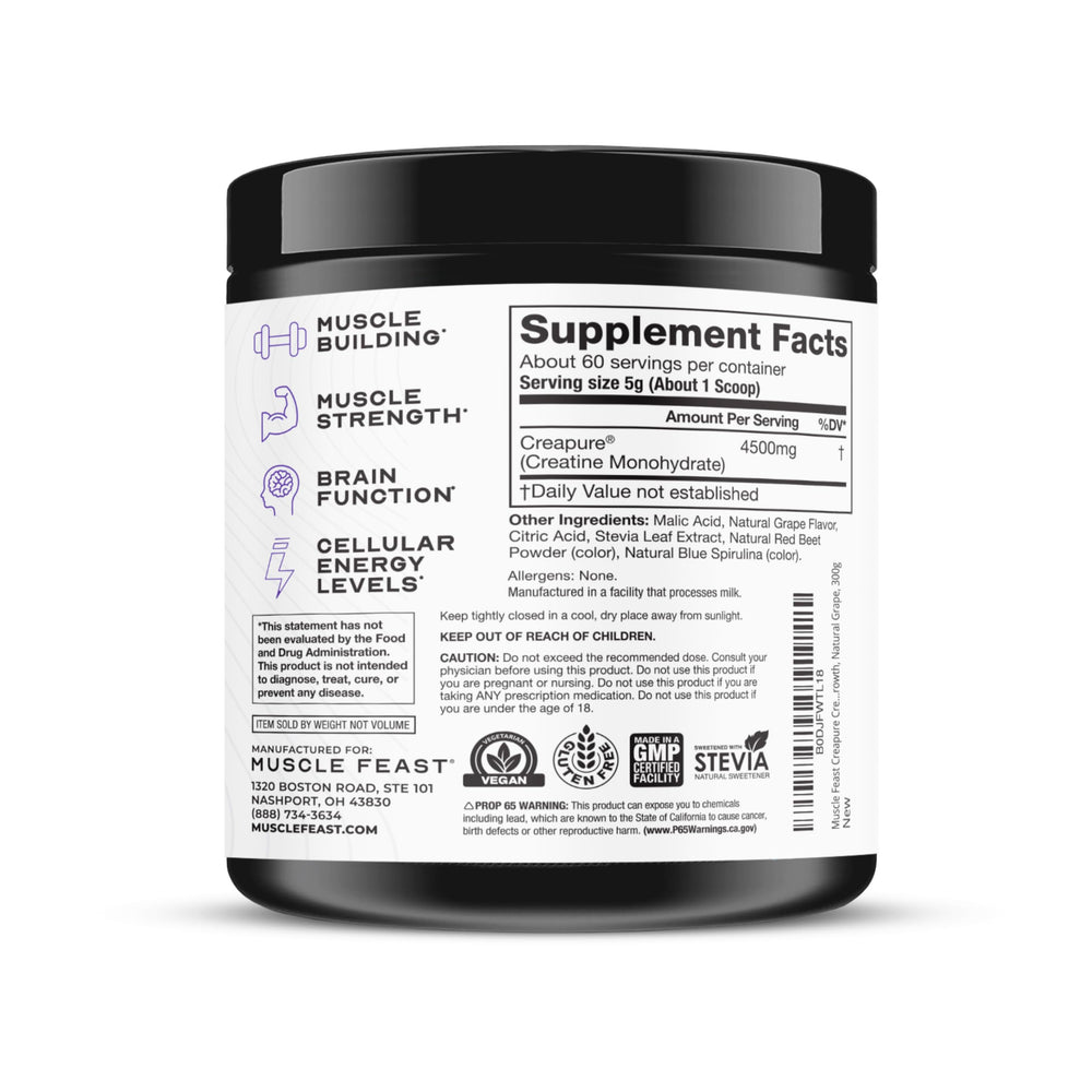 New label packaging design for Creapure creatine powder