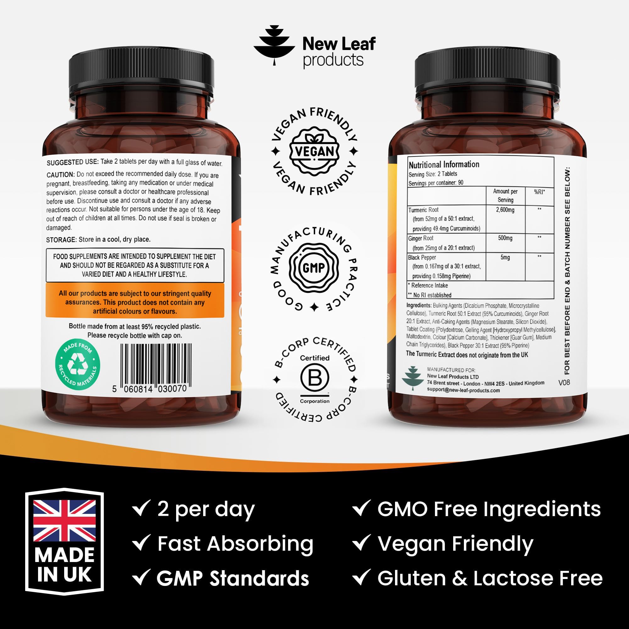 New Leaf brand packaging and logo