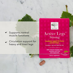 Close-up of one Active Legs Strong tablet