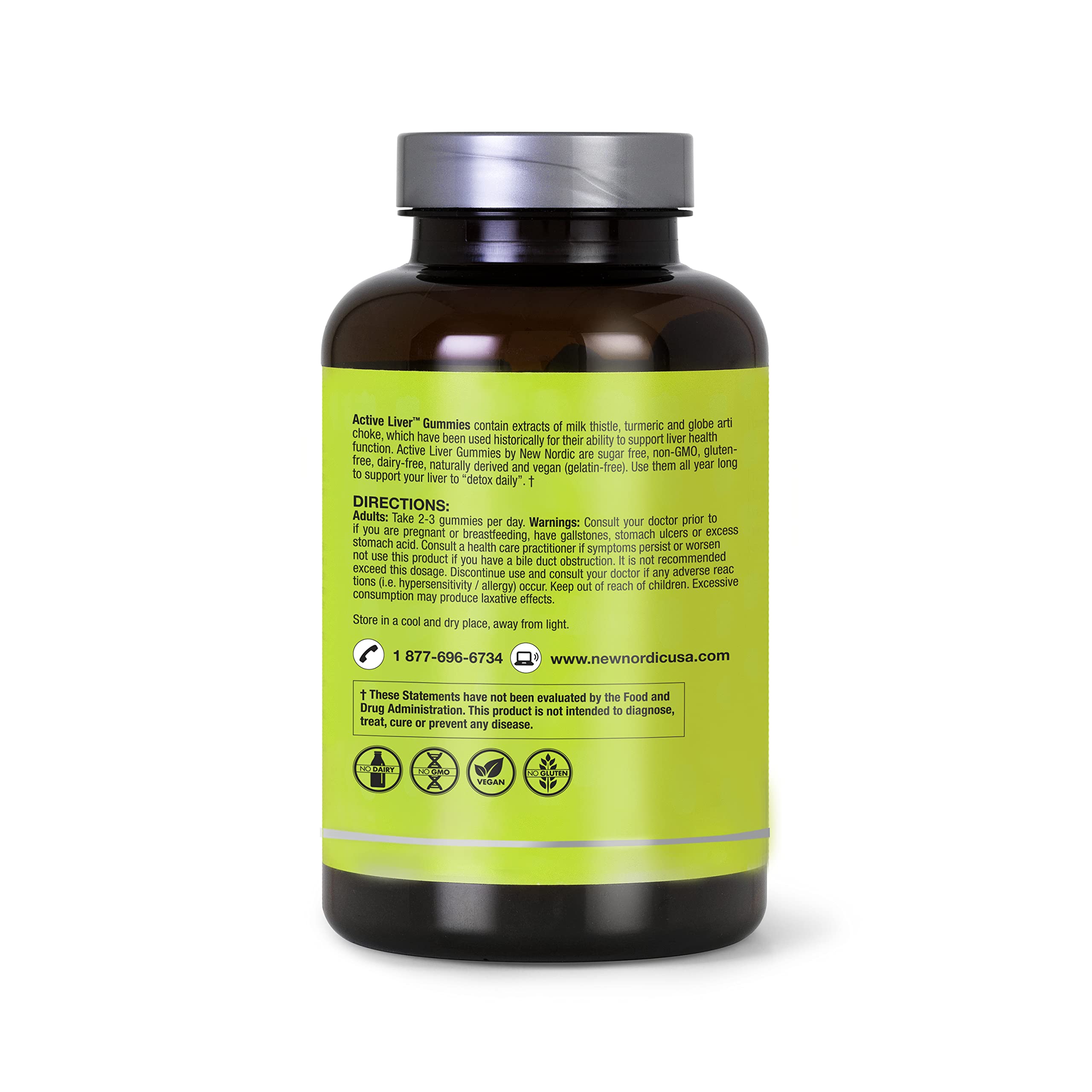 New Nordic Active Liver Gummies peach mango flavor makes supplementation enjoyable.