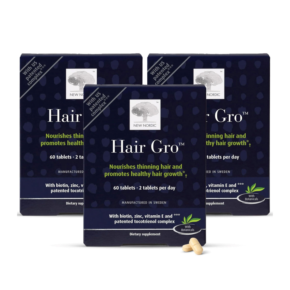 New Nordic Hair GRO bottle front view