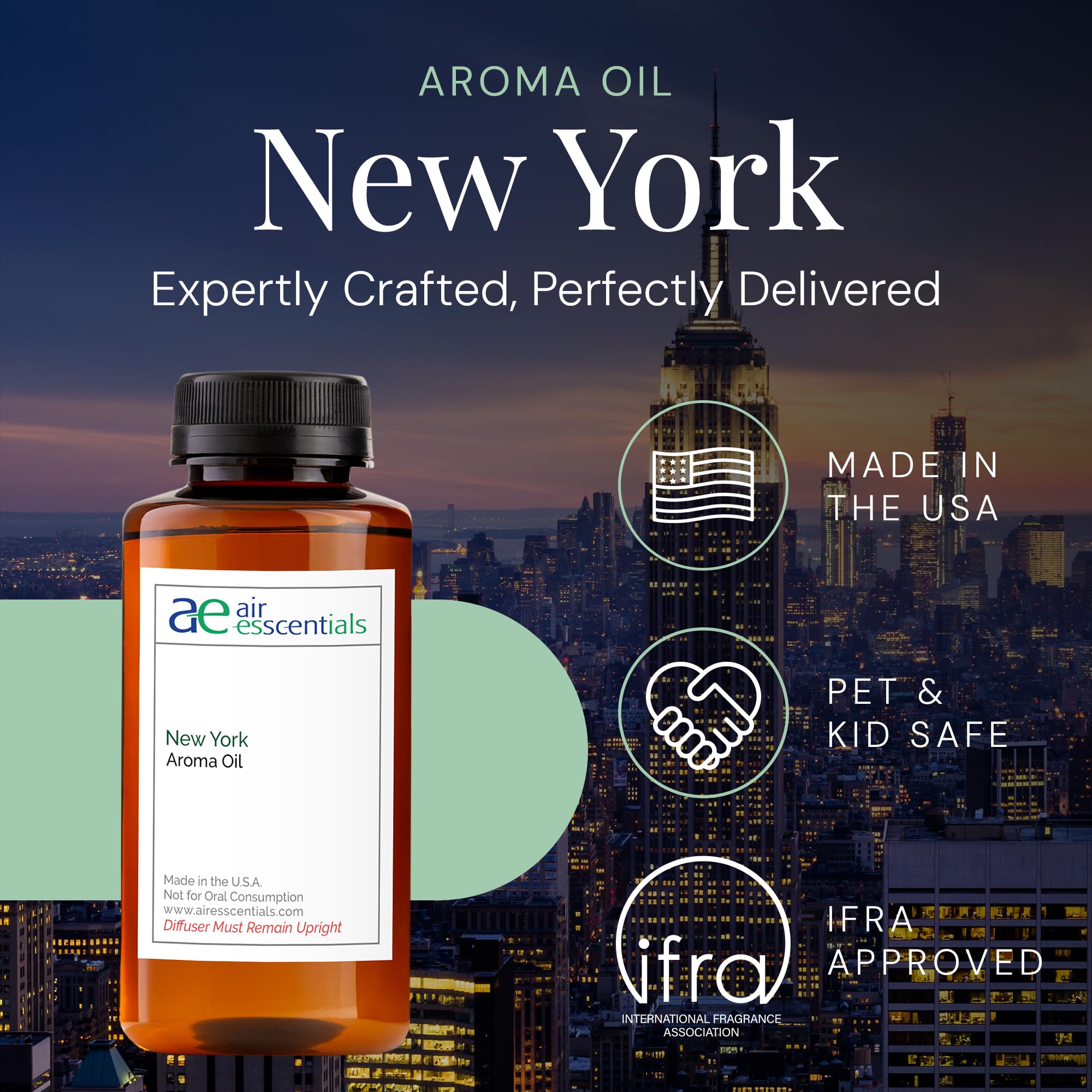 Close-up of New York Aroma Oil cedarwood and clove scent