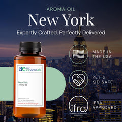 Close-up of New York Aroma Oil cedarwood and clove scent