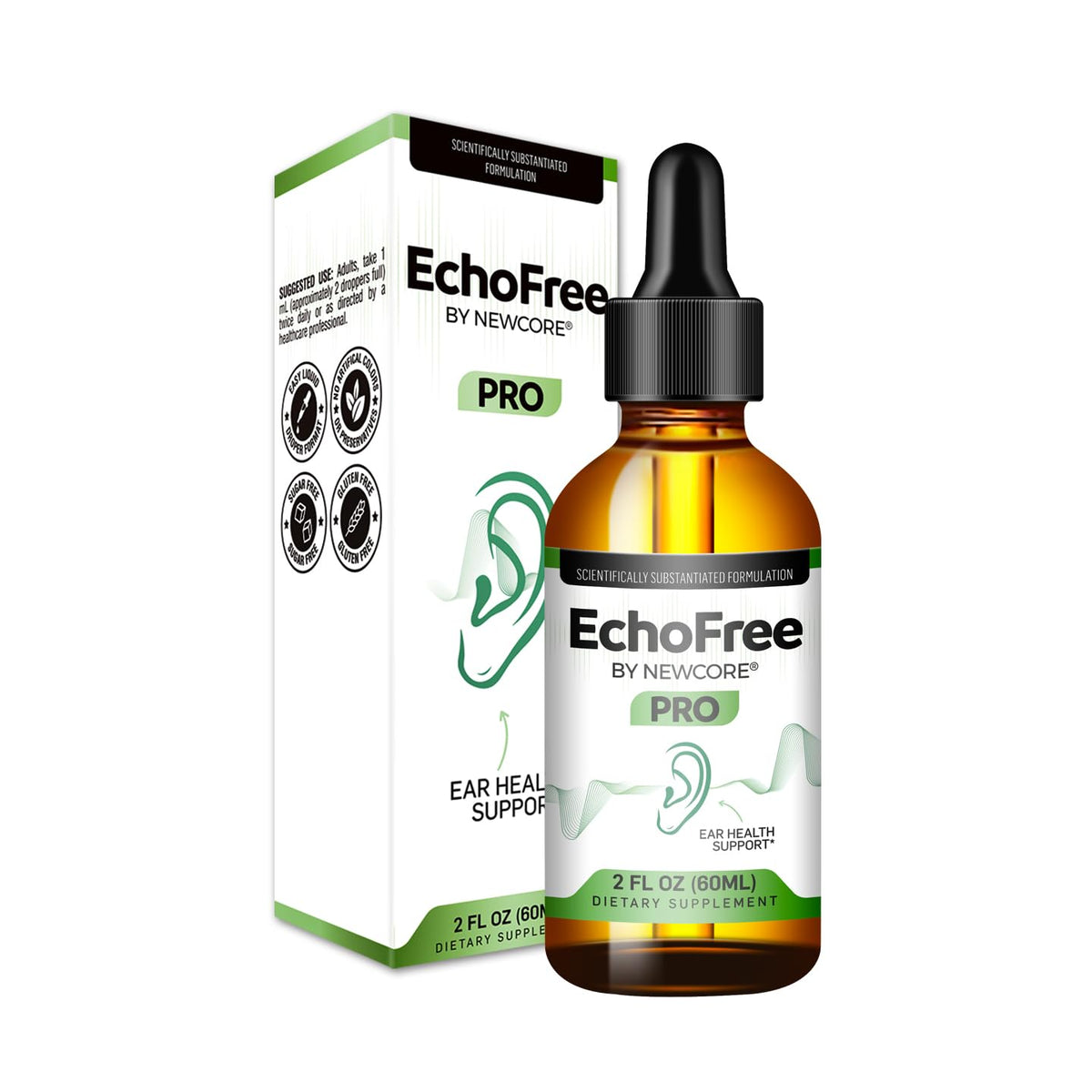 NEWCORE EchoFree PRO 2oz bottle with dropper