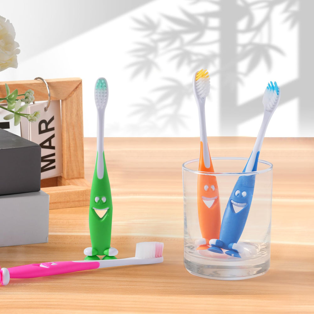 Green shark-themed kids toothbrush