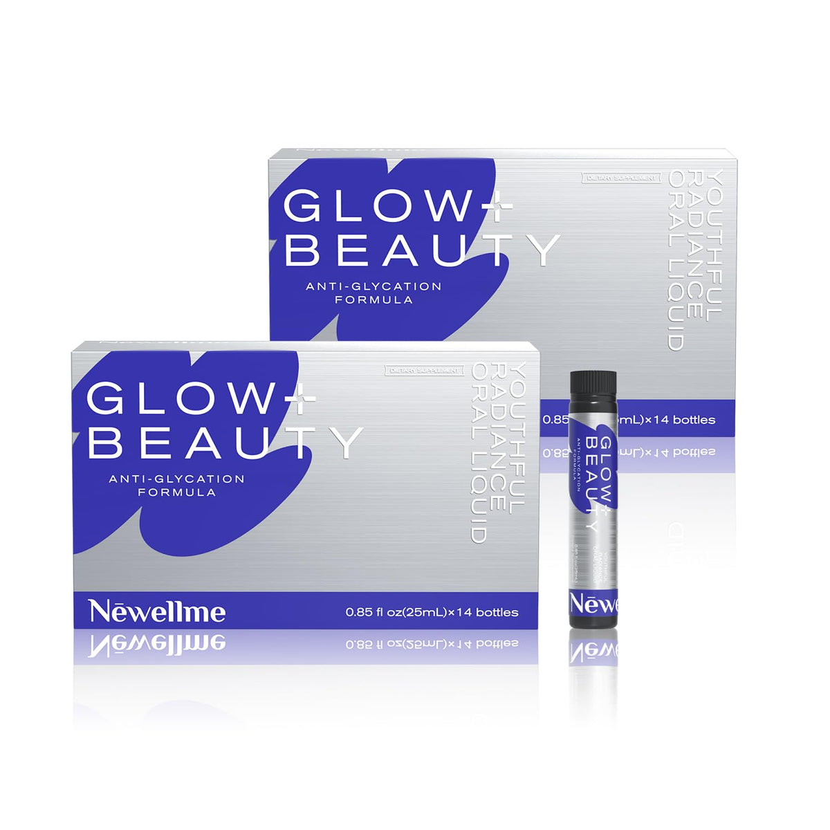 Newellme Glow+Beauty Collagen Drink bottle with label