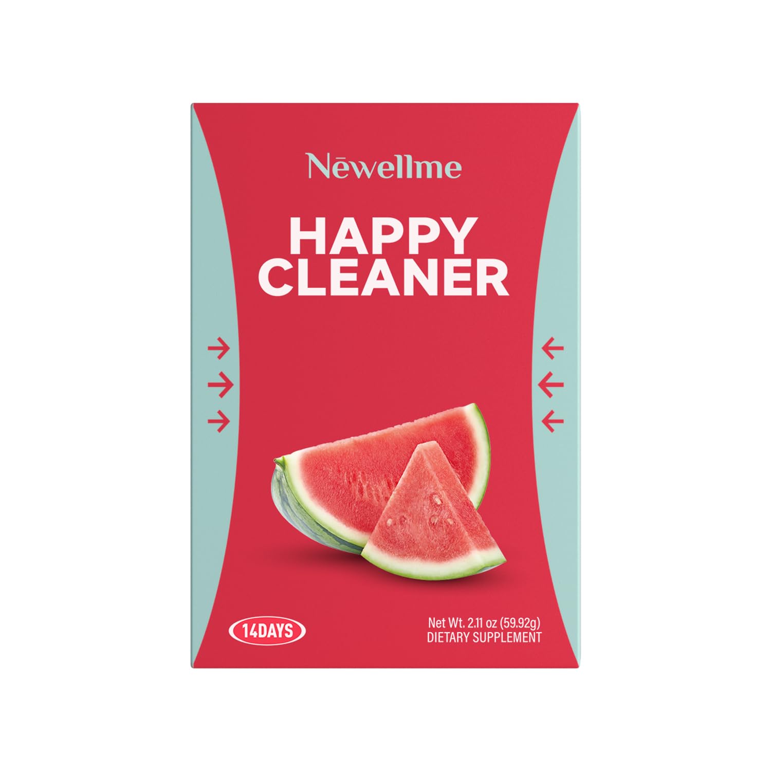 NEWELLME Happy Cleaner Super Greens Powder watermelon flavor sachet