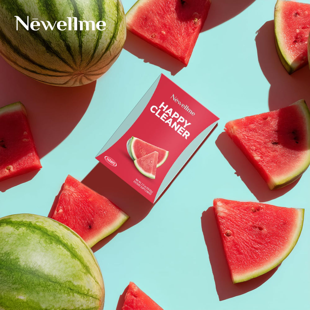 On-the-go sachet pack of 14 NEWELLME greens powder
