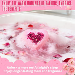 NEWFEIFAN cozy home spa scene with valentines bath bomb