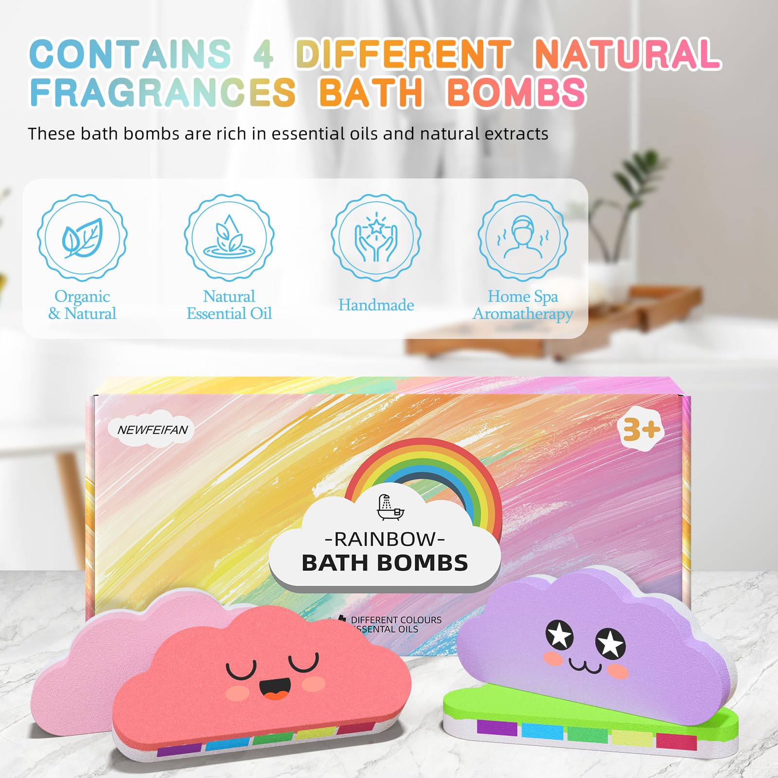 NEWFEIFAN safe non-toxic bath toy set for gentle kids' baths.
