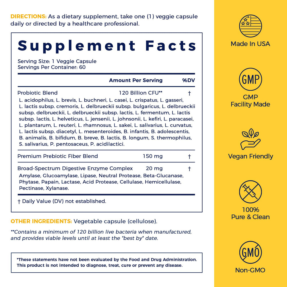 Gluten-free, non-GMO probiotic capsules