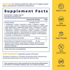 Gluten-free, non-GMO probiotic capsules