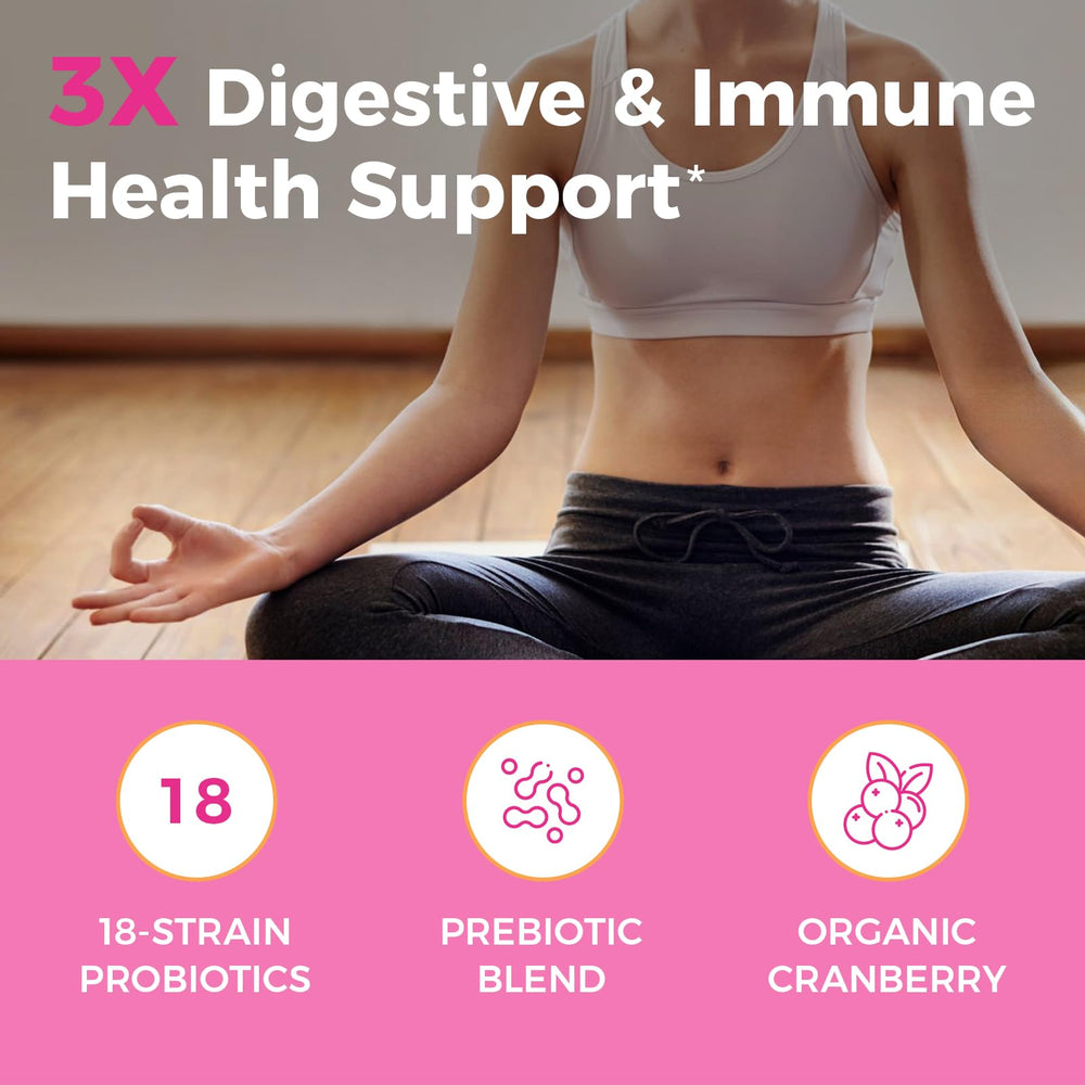 Vaginal and digestive health support with probiotics