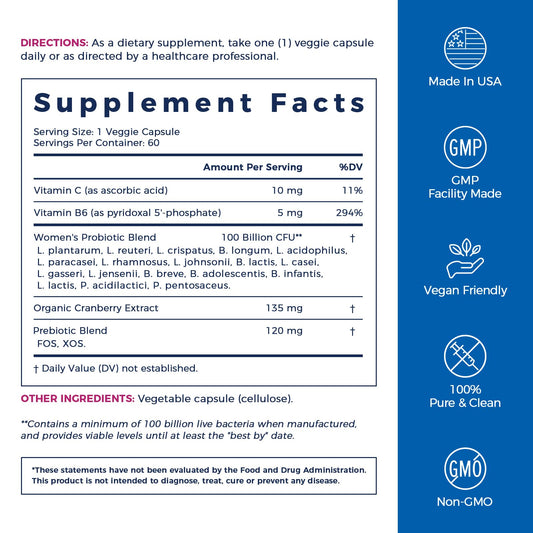 Close-up of probiotic capsules highlighting 100 Billion CFU